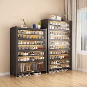 Armadio per scarpe in acciaio a 7 livelli con 3 porte posizionate all'interno o all'esterno resistenti alle intemperie sotto le scale altezza 1151mm - Product Image 2