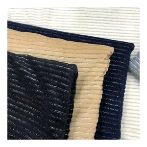 Shaoxing Pengda Knitted Corduroy Bright Silk 260g Silver Strip Cloth High Grade Velvet Corduroy Silk Fabric