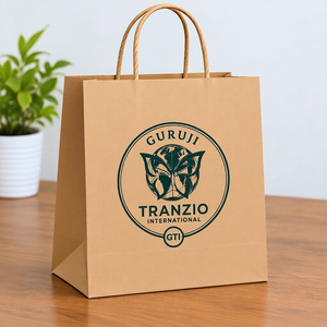 Bolsa de Regalo de Papel Kraft Personalizada con Asa Troquelada, Bolsa de Compras para Boutique, Empaque para Llevar - Product Image 2