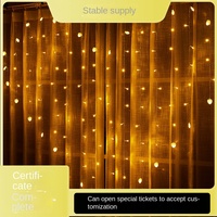 Tanabata Saint Valentin LED Rideau Lumineux Étanche En Forme De Coeur Bande De Glace Décoratif Guirlande Lumineuse Pour Mariage De Noël
