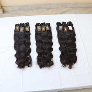 100% Raw Brazilian Indian Temple Vendor Vietnamese Human Hair Bundles Unprocessed Virgin Cuticle Aligned Wave Curl Extensions - Product Image 3