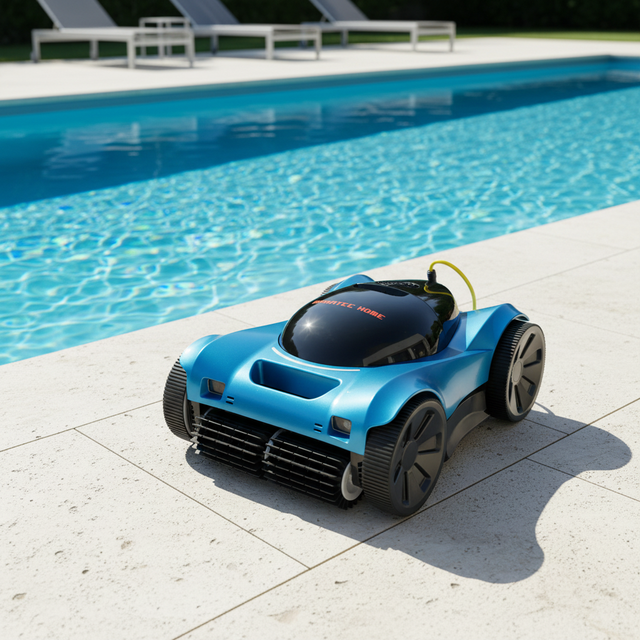 Addotron Automatic Obstacle Avoidance Robotic Pool Cleaner Smart Path Coverage Cordless Lithium Battery Remote WiFi Control
