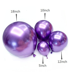 Ballons en latex métalliques chromés épais de <span class=keywords><strong>18</strong></span> pouces pour la fête des mères et les anniversaires, écologiques et durables, or et argent, vente en gros - Product Image 4