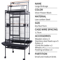 Multi-compartiment Grand Transport Empilable Eleveur Personnalisé Grande Volière en Métal Elevage Perroquet Pigeon Cage à Oiseaux pour Animaux de Compagnie à Vendre