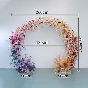 งานแต่งงาน 2.2*2.2ม. ฉากขอแต่งงานรูปหัวใจสีฟ้า ประดับดอกไม้ ตกแต่งงานแต่งงาน ดอกไม้ประดิษฐ์ สำหรับตกแต่งห้องจัดแสดงนิทรรศการ หน้าต่าง - Product Image 6