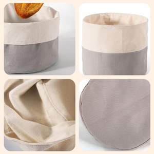 Sac à pain réutilisable, panier à pain en tissu rond pour garder les produits frais, tels que les produits de boulangerie, les céréales, les noix, les fruits, les légumes, les grains - Product Image 6