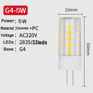 Bombilla LED <span class=keywords><strong>G9</strong></span> de Alto Brillo Bi-Pin AC220V 5W 7W 9W de Cerámica Tipo Mazorca para Candelabros y Lámparas Colgantes de Alto Brillo G4 - Product Image 4