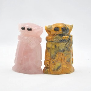 Alieni in Cristallo di Diaspro Rosso Naturale Colorato per Arti e Mestieri, Alieni Intagliati a Mano in Cristallo - Product Image 5