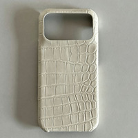 Zenos INS Niche Étui de téléphone en cuir de crocodile vieilli pour iPhone, coque de protection rigide semi-enveloppante