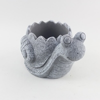 Jardinière d'animaux en ciment faite à la main écologique Design classique Décorations de jardin extérieur Pots de fleurs au sol pour le jardinage à la maison
