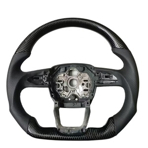 พวงมาลัยคาร์บอนไฟเบอร์สำหรับรถ <span class=keywords><strong>Audi</strong></span> Q3 <span class=keywords><strong>SQ3</strong></span> RSQ3(2020-2025) ใหม่พวงมาลัยคาร์บอนฐานแบน - Product Image 2