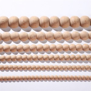 Moulures décoratives en bois de hêtre non fini, <span class=keywords><strong>demi</strong></span>-rondes, sculptées, pour placards et armoires - Product Image 3
