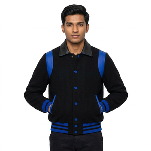 2024 New Fashion Design Baseball <b>Jacket</b> Loose Plush Embroidery <b>Letter</b> <b>Men</b> Custom Street Varsity <b>Men's</b> <b>Jackets</b> - Product Image 1