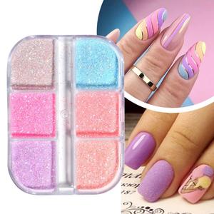 Poudre de <span class=keywords><strong>sucre</strong></span> granulés de bonbons néon pour ongles, poudre de pigment pailleté brillant dans le noir - Product Image 2