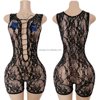 Vadulyer Vente en gros de vêtements de club en résille diamantée, vêtements de danse exotiques très vendus