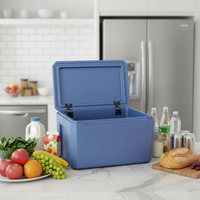 Boîte isotherme EPP avec panneau solaire et motif léopard, conteneur de stockage en mousse thermique de qualité alimentaire pour la conservation au chaud et au froid