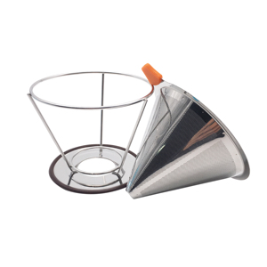 Verser sur le cône de goutteur de café avec le support de tasse antidérapant filtres à café d'acier inoxydable <span class=keywords><strong>sans</strong></span> BPA - Product Image 2
