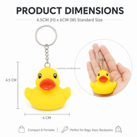 Groothandel op maat gemaakte rubberen eend sleutelhanger Valentijnsdag rode hart eend piepende schattige sleutelhangers bulk 3D ketting voor carnavalsfeest cadeau