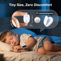 Alarme de litillage portable avec design de montre, alarme sonore, chansons, mode vibration, 80 dB, détecteur d'humidité urinaire avec capteur de couche