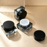 Pot à gel vide de style luxueux avec couvercle, pots de 5g pour vernis gel, fournisseur de pots cosmétiques carrés personnalisés OEM/ODM, conteneur pour gel à ongles