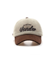 Casquette de baseball en velours côtelé à deux tons de haute qualité avec logo brodé personnalisé vintage à lettres brodées