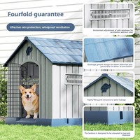 Nichoir d'extérieur pour chien de taille moyenne, toutes saisons, résistant au froid et à la pluie, respirant, en polypropylène, maison de chien d'hiver, villa imperméable