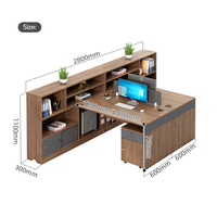 Muebles de Oficina Modulares Premium OEM, Escritorio Ejecutivo de Lujo Estilo Vintage en Venta, Divisiones de Oficina de Madera