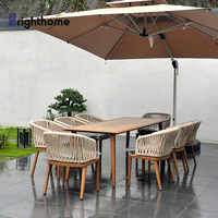 Ensemble de mobilier de jardin en aluminium imperméable pour terrasse, table et chaises, idéal pour restaurant extérieur - Vente en gros