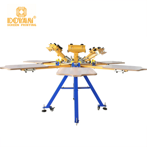 Macchina serigrafica rotativa <span class=keywords><strong>multi</strong></span> colore manuale a 8 colori a 8 stazioni octopus per la stampa di materiali piatti da Doyan - Product Image 2