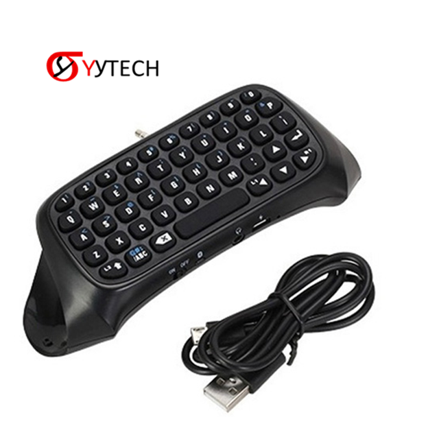 SYYTECH Wireless Controller Joystick External Expansion Chat Pad Keyboard for Playstation 4 PS4 Slim Pro Game Accessories