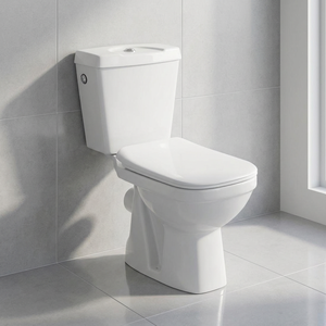 Inodoro de Dos Piezas con Montaje en Suelo Modelo Italiano Vistaar, Juego de Artículos Sanitarios de Cerámica de Alta Calidad - Product Image 3
