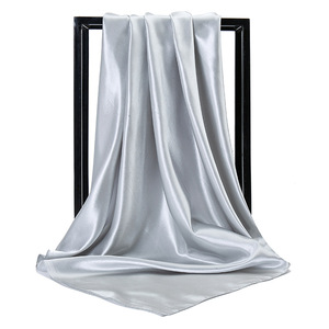 CZ High Quality High-end Simple Satin Women's Headscarf, Decorative Breathable and Portable, Customizable square <b>Scarf</b> - Product Image 5