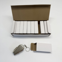 Mini Cenicero de bolsillo portátil para exteriores, herramienta de ataúd, llavero con estilo sin humo, Cenicero de resina para cigarrillos y llave de Metal
