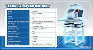 เครื่องปักคอมพิวเตอร์คุณภาพสูงแบบหัวเดียว 15 เข็ม รุ่นใหม่ สำหรับใช้ในเชิงพาณิชย์และใช้ในบ้าน เหมาะสำหรับปักหมวก เสื้อยืด เสื้อผ้า ถุงเท้าแบบแบน - Product Image 4