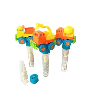 Shantou factory price pull back candy toy car with plastic tube
