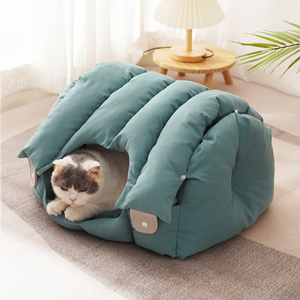 Winter Warm Pet <span class=keywords><strong>Nest</strong></span> addensato chiuso cane gatto letto confortevole tessuto lavabile morbido letto casa - Product Image 2
