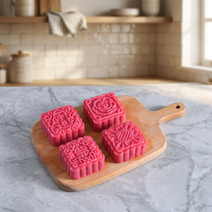 Herramientas de decoración floral DIY a presión manual para repostería, espátulas para pasteles cuadradas grandes de 100g, de plástico desechables y aptas para lavavajillas, juego de 4 piezas. - Product Image 3