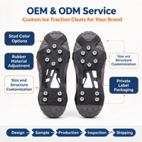 Crampons à glace portables à 10 dents, anti-dérapants pour couvre-chaussures, avec crampons en acier inoxydable, coussinets de traction, chauffage entièrement automatique pour la randonnée