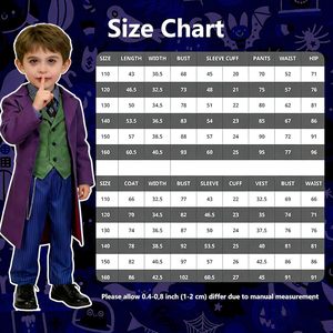 Disfraz de Joker SINSEN para Niños, 7 Piezas, Chaleco Morado y Verde, Traje, Abrigo, Pantalones, Camisa, Corbata, Guantes, Disfraz de Halloween para Niños y Niñas - Product Image 6