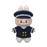 100% Original POPMART Série LABUBU Porte-clés Poupée en Vinyle et Peluche Labubu Capitaine Marin, Boîte Mystère, Cadeau