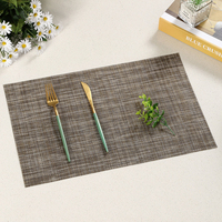 Set de table carré en PVC tissé, épaisseur 5 mm, résistant à la chaleur, antidérapant, sur mesure, décoration pour la maison et la cuisine