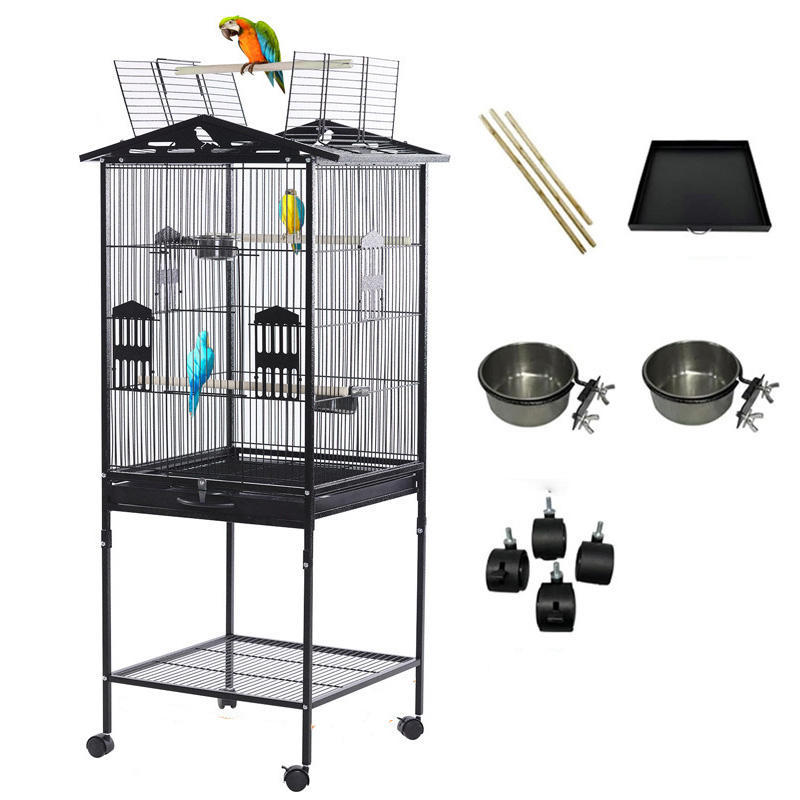 Hot Selling Home Metal Bird Cage Wholesale Ornamental Bird Villa Parrot Cage Iron Wire Pet Cage