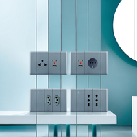 118 tipo americano/Tailandia/interruptores y enchufes de pared estándar universales de EE. UU. Con USB/tipo-c/interruptor de luz y enchufes