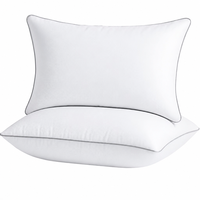 Oreillers rigides pour le cou, taille Queen, lot de 2, pour dormeurs sur le côté/dos/ventre, garnissage alternatif au duvet certifié Oeko-Tex, oreiller de qualité hôtelière