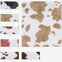 Direkt ab Werk: 1,2 mm bedrucktes PVC-Kunstleder mit Kuhfell-Textur für Stuhlpolsterung, Handtaschen und Notizbücher