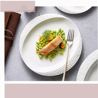 Porseleinen glazuur bruine serveerschaaltjes set fijne dinerborden 5-sterrenrestaurant nieuw design exquisiete schaal uniek fruit