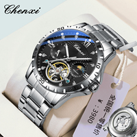 Nouvelle montre mécanique à tourbillon squelette en acier inoxydable de haute qualité pour homme, étanche, élégante, sportive, automatique, de luxe