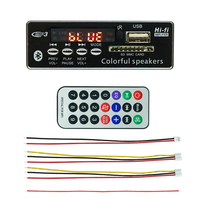 SD Card Car FM Radio PCB Circuit Decoder Board 12V Bluetooth MP3 Player Bluetooth Speaker Module Kit