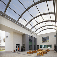 Pergola de patio en vente chaude, panneaux de dôme, toit en verre coulissant rétractable