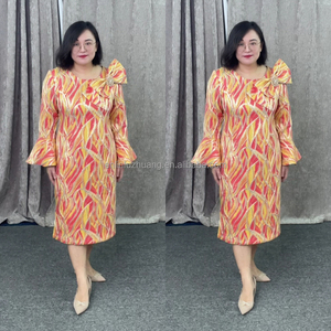 Luxury Formal <b>Dress</b> Orange <b>Red</b> Big Bow Design <b>Plus</b> <b>Size</b> Women's Clothing Church Suit for Event for Party - Product Image 2